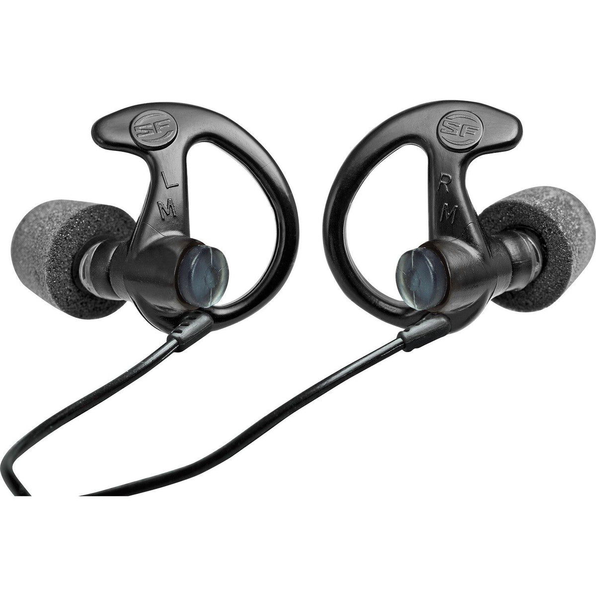 COMPLY FOAM TIPPED  FULL BLOCK EARPLUGS  MEDIUM  1 PAIR  BLACK