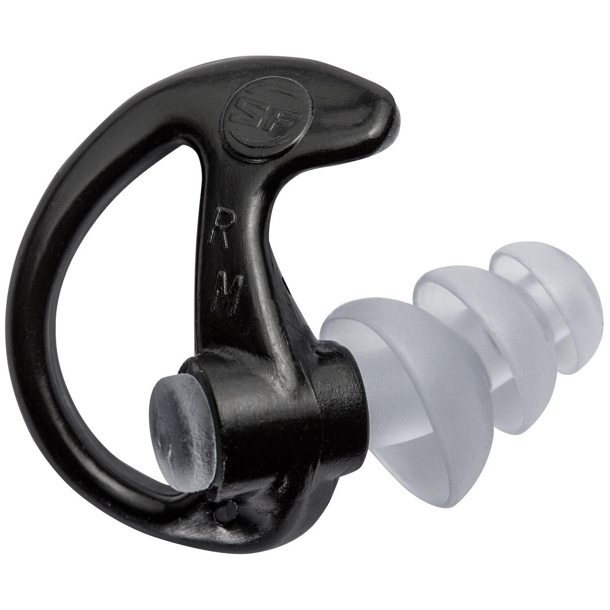 TRIPLE FLANGED  FULL BLOCK EARPLUGS  MEDIUM  1 PAIR  BLACK