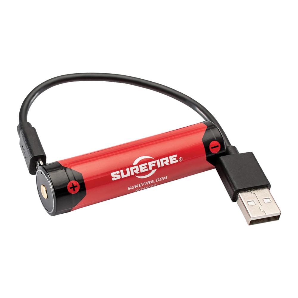 18650 PROTECTED LITHIUM ION SUREFIRE BATTERY 3.5Ah MICRO-USB RECHARGEABLE
