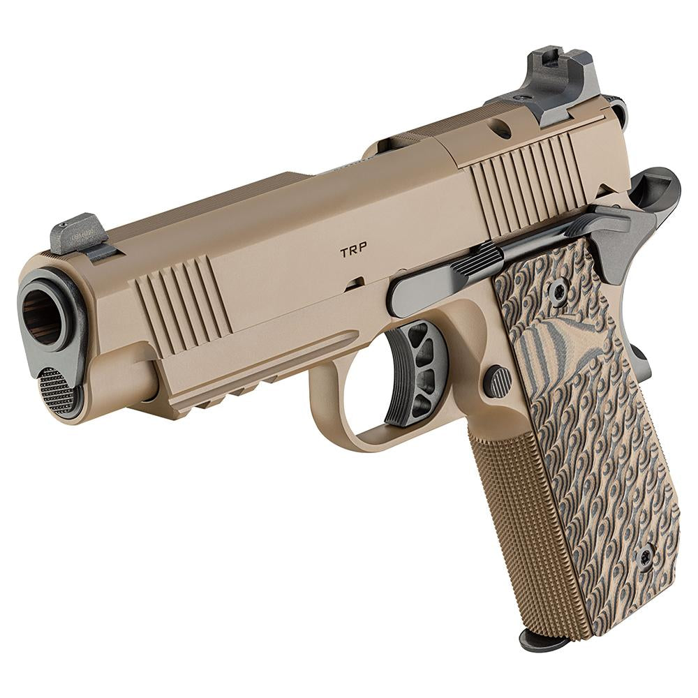 SPRINGFIELD 1911 9MM 4.25'' TRP AOS W/CARRY CUT & LIGHT RAIL (3) 9 COYOTE