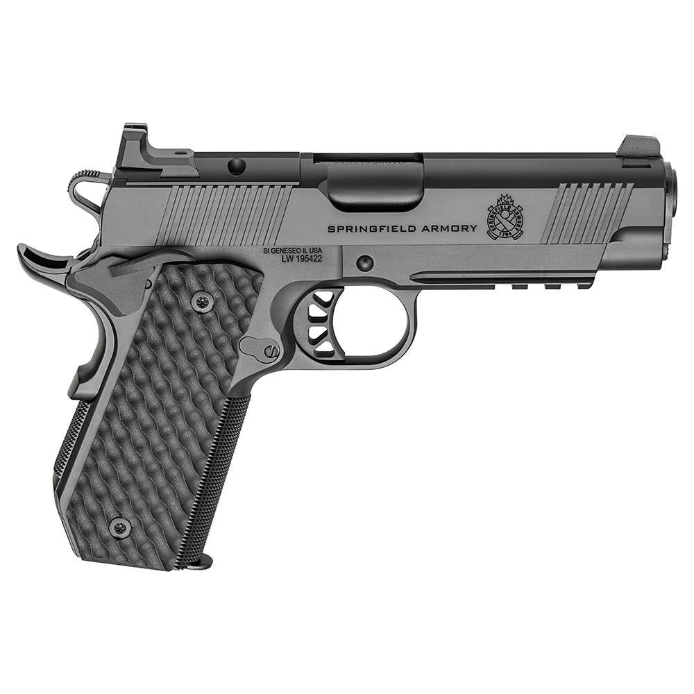 SPRINGFIELD 1911 45 ACP 4.25'' TRP AOS W/CARRY CUT&LIGHT RAIL (3) 7 BLACK