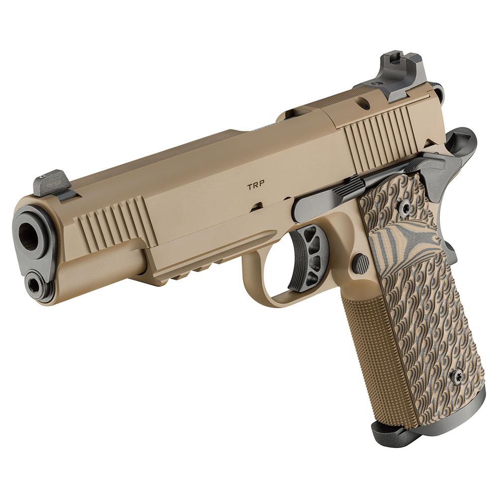 SPRINGFIELD 1911 45 ACP 5'' TRP AOS W/LIGHT RAIL (3) 8RND COYOTE