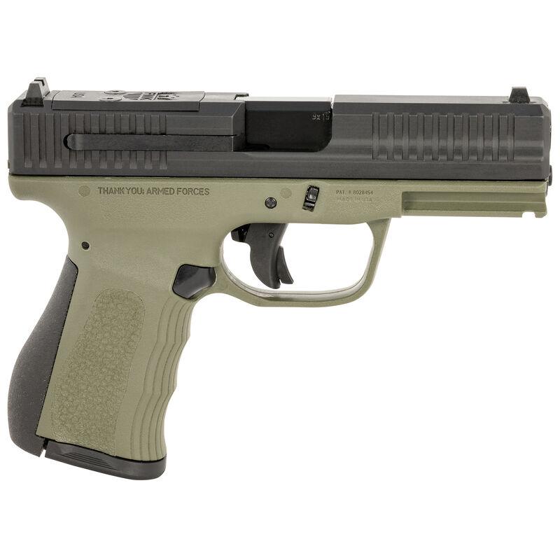 FMK MACH 9 9MM 4in BBL 804 TRIGG 1 14RD MAG OR SLIDE - OD GREEN