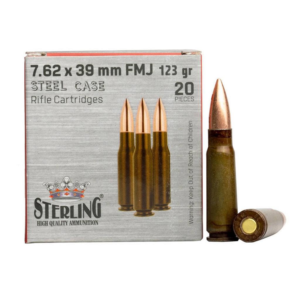 Sterling Steel Case 7.62x39 123gr FMJ 20rd Box