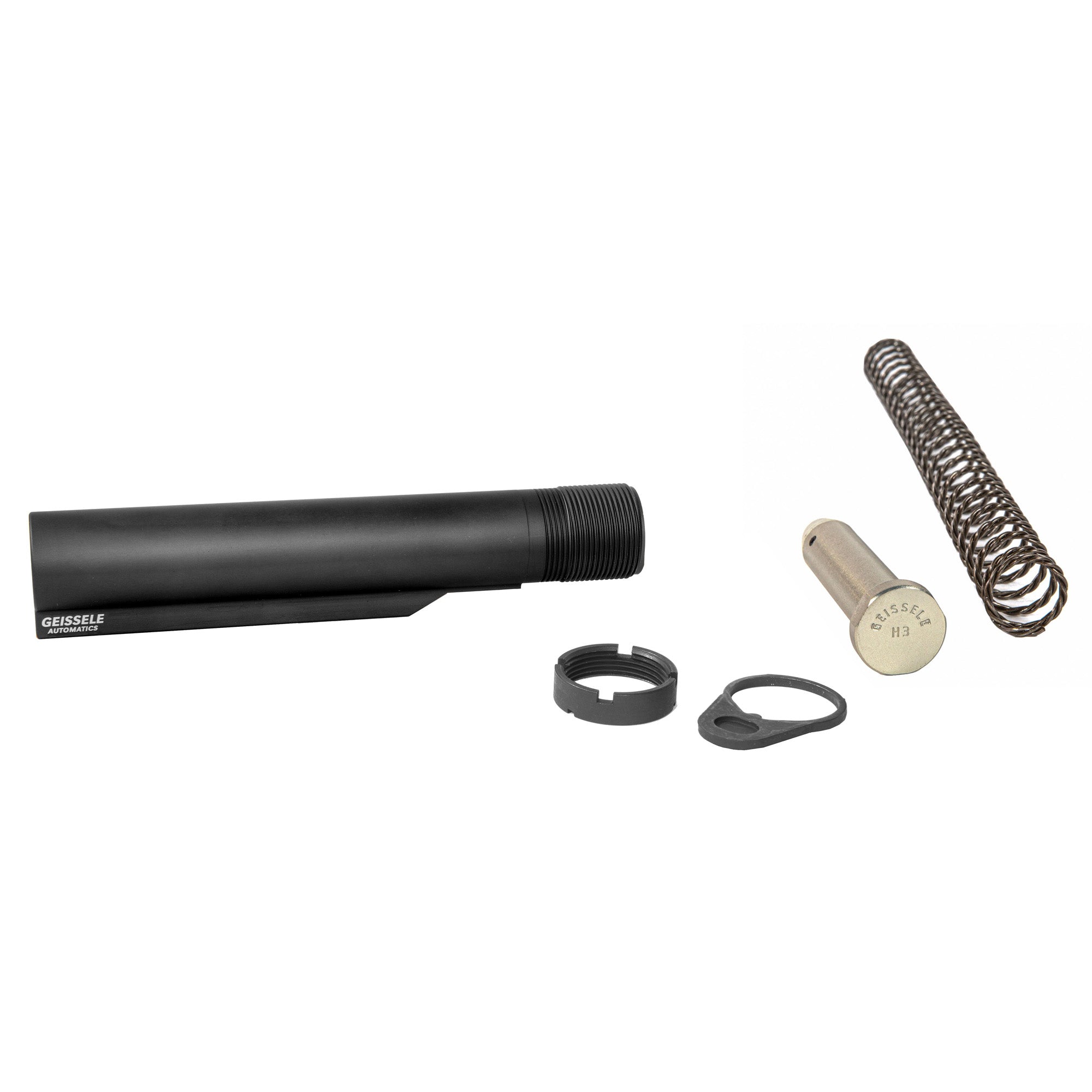Geissele Automatics Buffer Tube Complete Assembly, Fits AR-15, Anodized Finish, Black