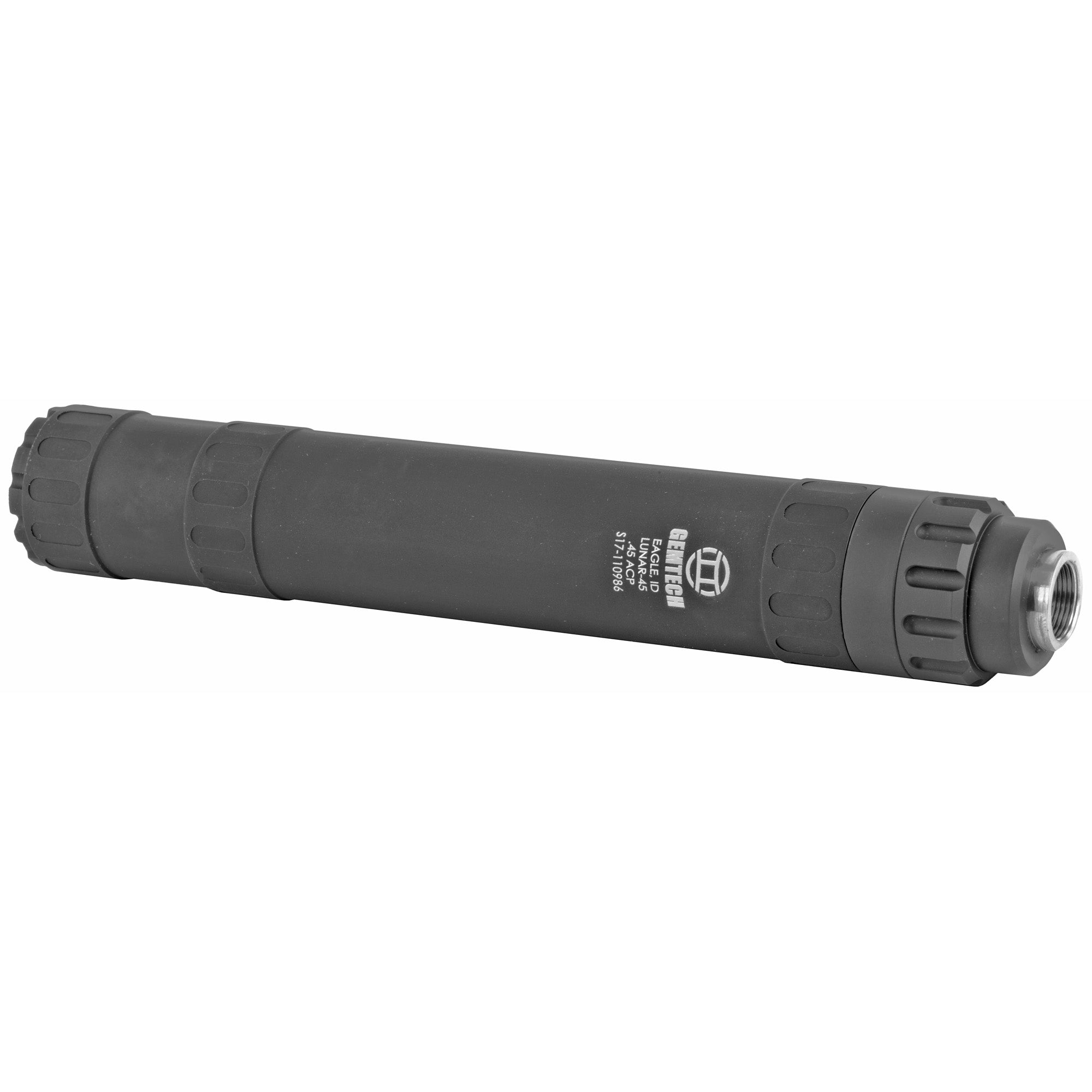 Gemtech LUNAR-45, Suppressor, .45ACP, 8.6" Long Configuration, 6.9" Short Configuration
