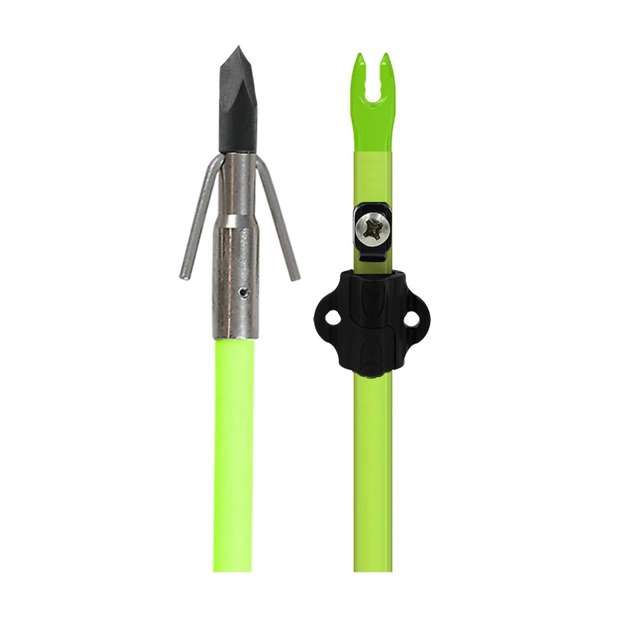 MUZZY CLASSIC CHARTREUSE FISH ARROW WITH GAR POINT&SAFETY