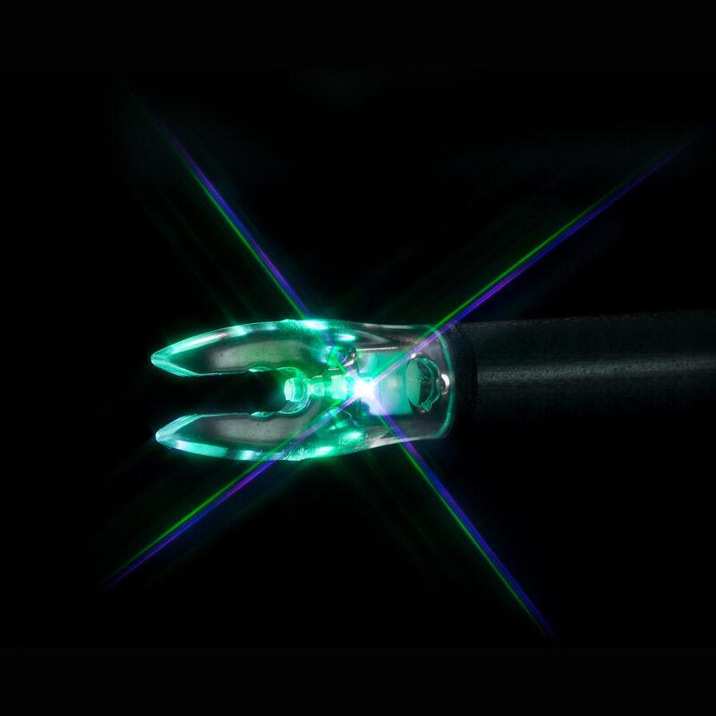 Nockturnal FIT Universal Size Strobing Blue & Green Lighted Nock