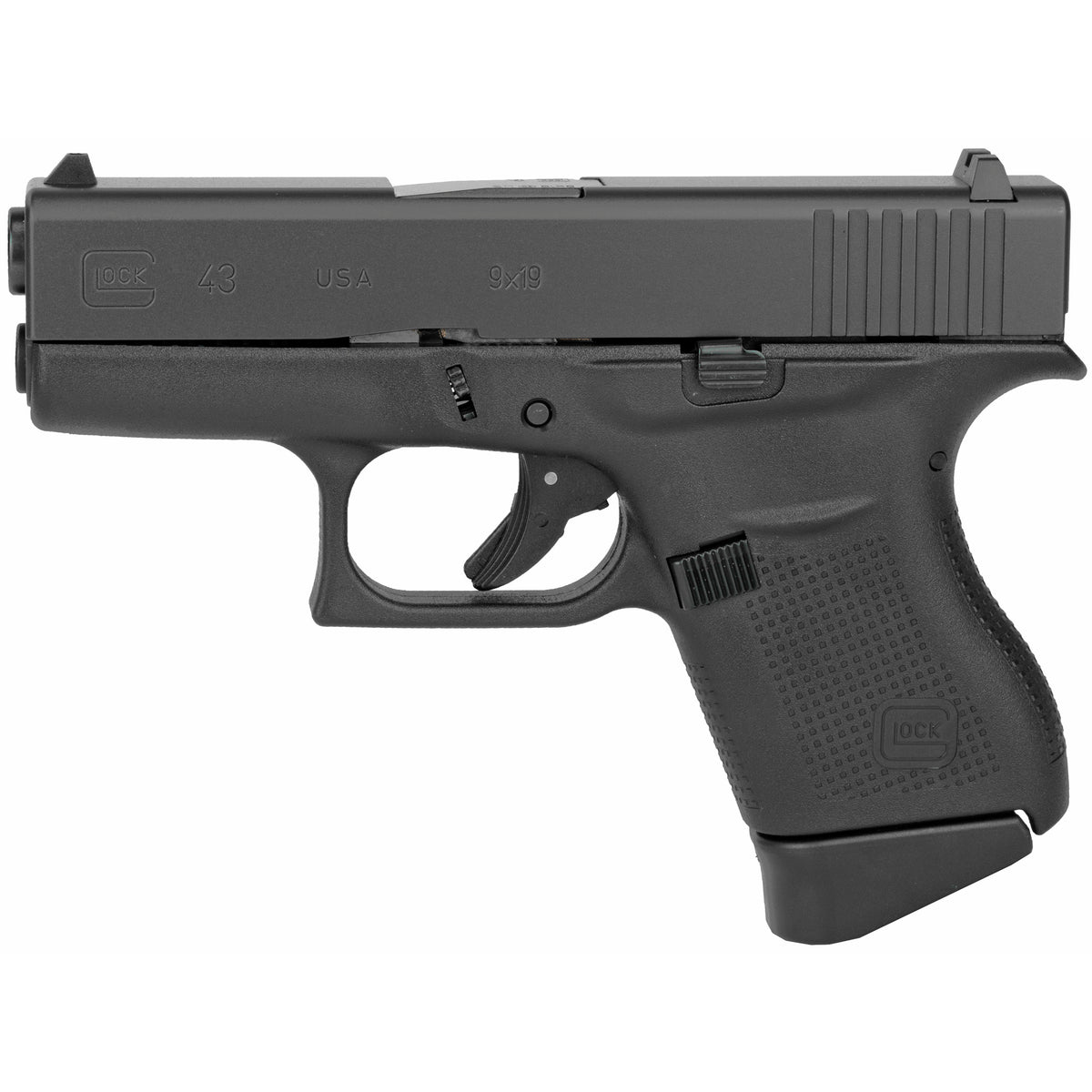 GLOCK 43, Striker Fired, Semi-automatic, Polymer Frame Pistol, Sub-Compact