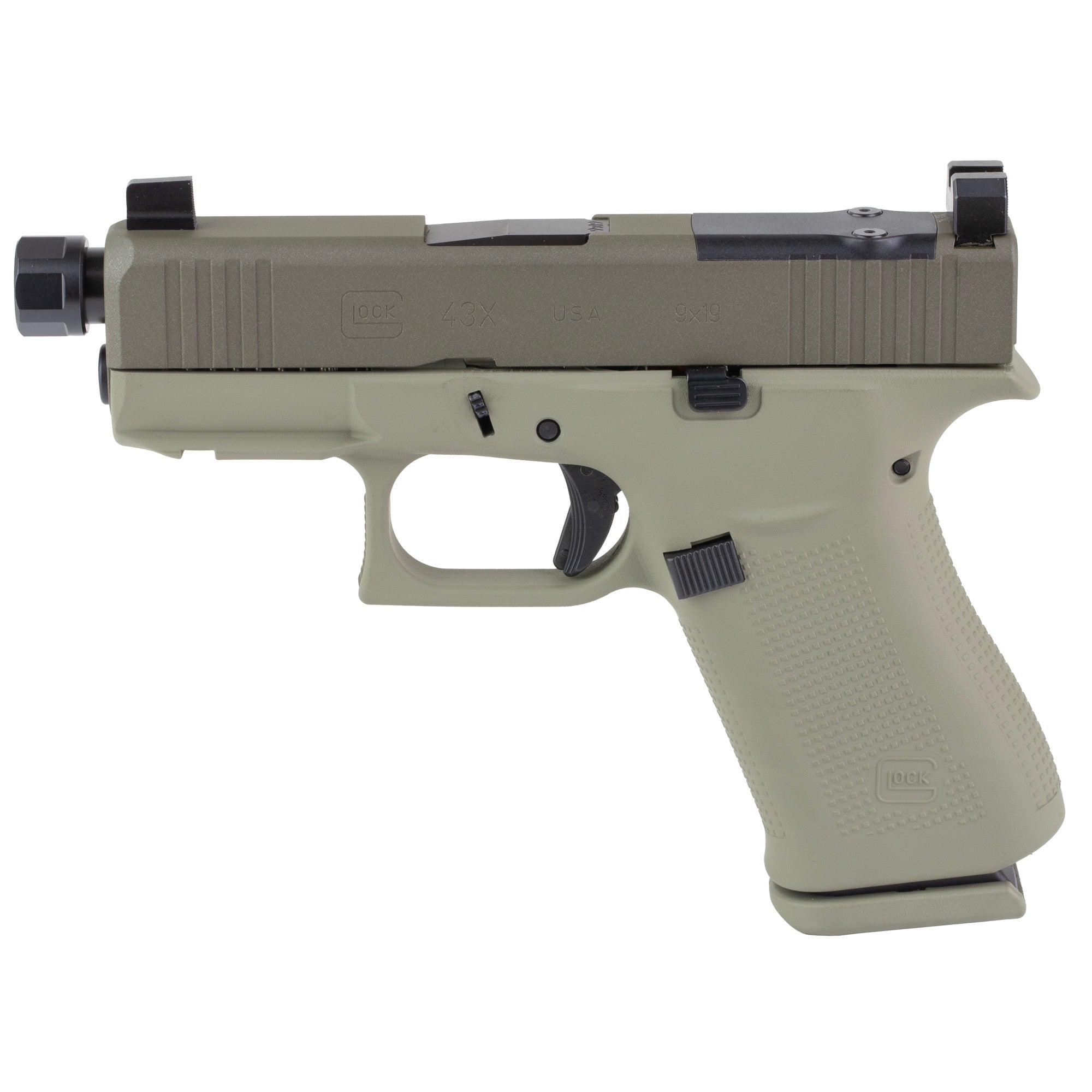 GLOCK 43X M.O.S., Semi-automatic, Striker Fired, Polymer Frame Pistol, Sub-Compact