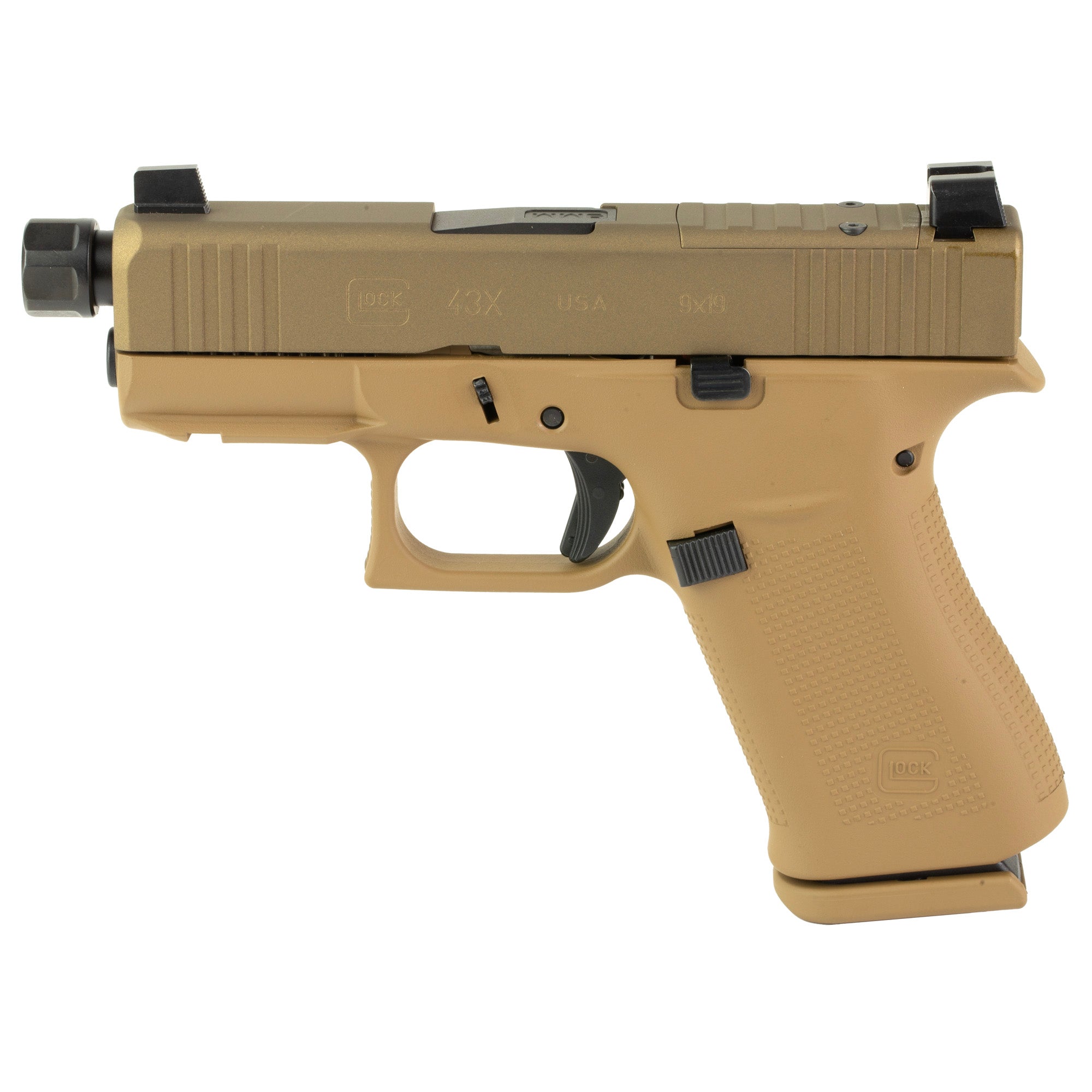 GLOCK 43X, Debo, Striker Fired, Semi-automatic, Polymer Frame Pistol