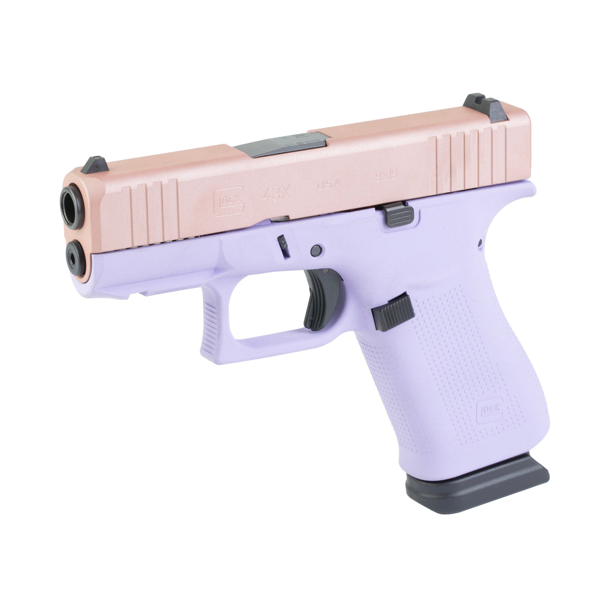 GLOCK 43X - 9MM 3.41" 15rd (Custom Lavender Luxe Cerakote Finish by Skydas)