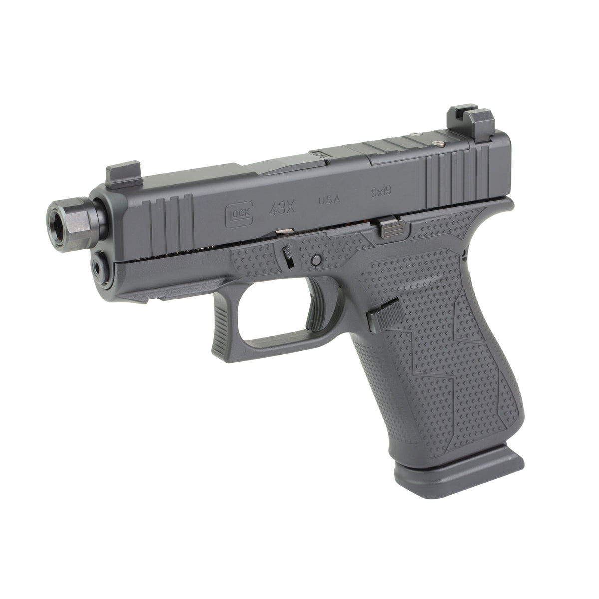 GLOCK 43X - 9MM 15rd (Custom Blackout Cerakote Finish By Shark Coast Tactical)