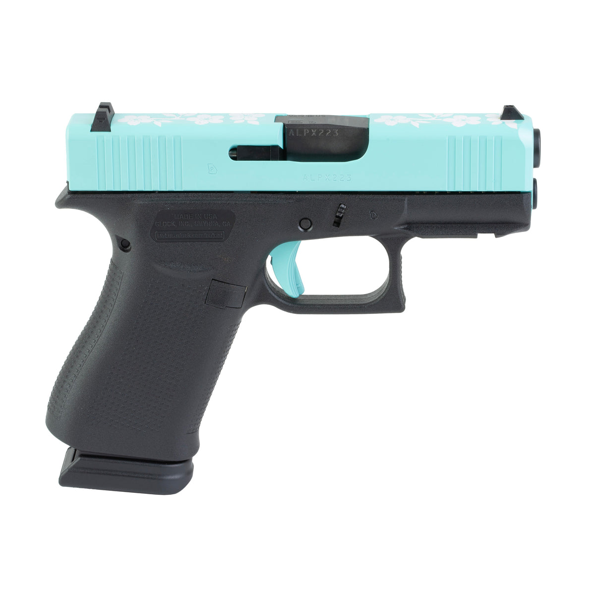 GLOCK 43X - 9MM 3.41" 15rd (Custom Mint Condition Cerakote Finish by Skydas)