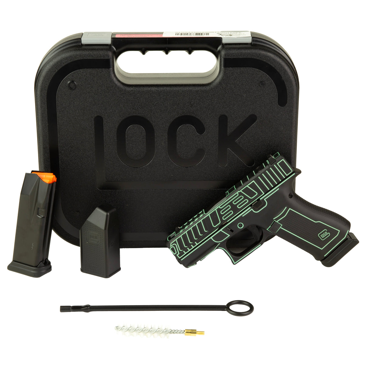 GLOCK 43X - 9MM 3.41" 15rd (Custom Black with Blue Outline Cerakote Finish by Shark Coast Tactical)