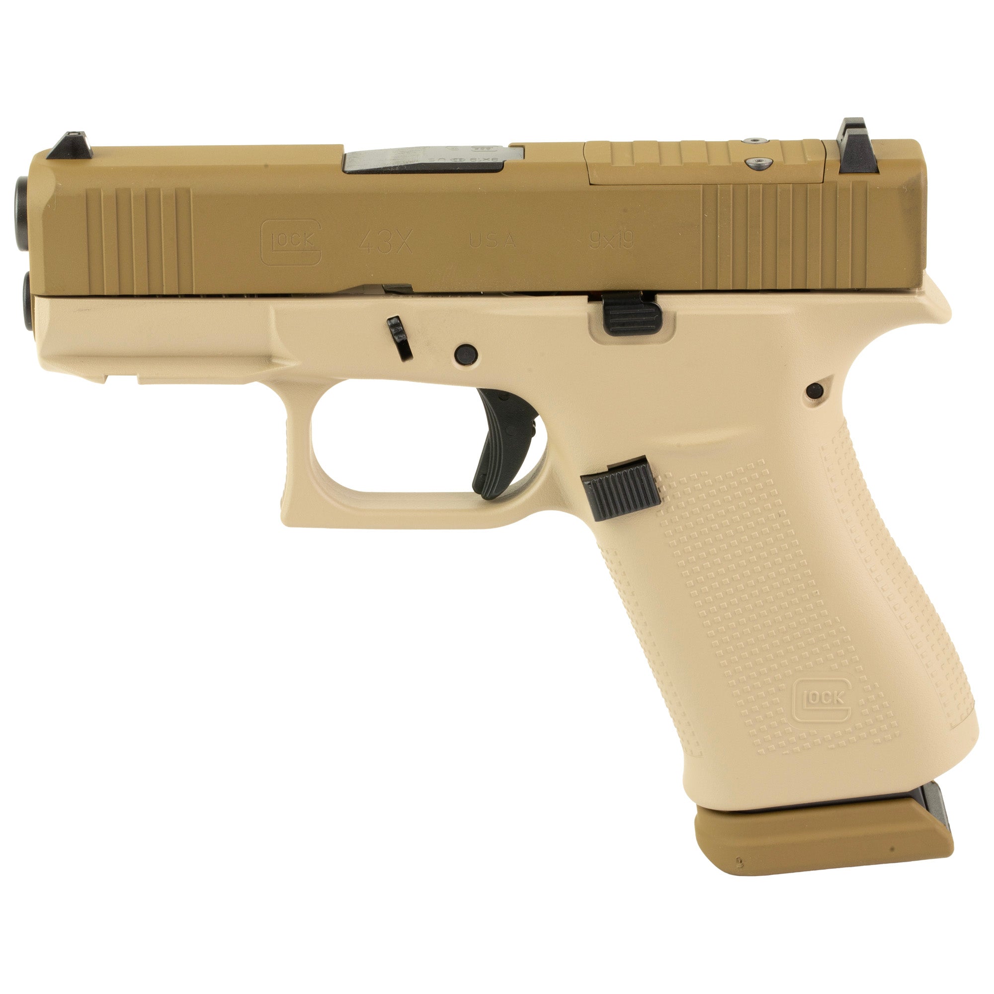 GLOCK 43X, Semi-automatic, Striker Fired, Polymer Frame Pistol, Sub-Compact