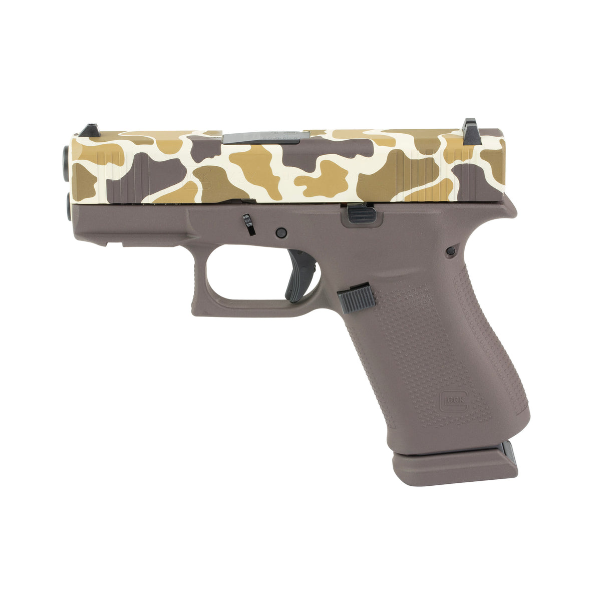 GLOCK 43X - 9MM 3.41" 15rd (Custom Duck Camo Cerakote Finish by Shark Coast Tactical)