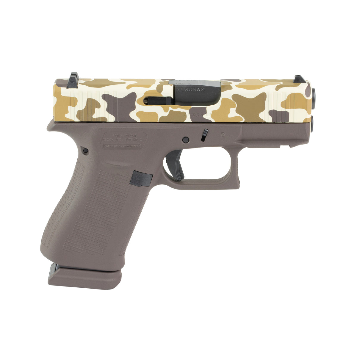 GLOCK 43X - 9MM 3.41" 15rd (Custom Duck Camo Cerakote Finish by Shark Coast Tactical)