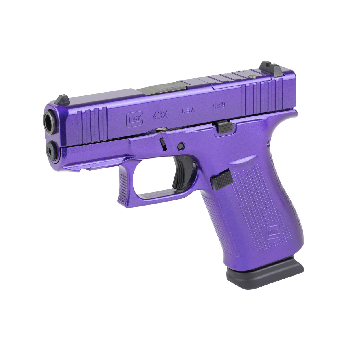 GLOCK 43X - 9MM 3.41" 15rd (Custom Gun Candy Majesty Cerakote Finish by Shark Coast Tactical)