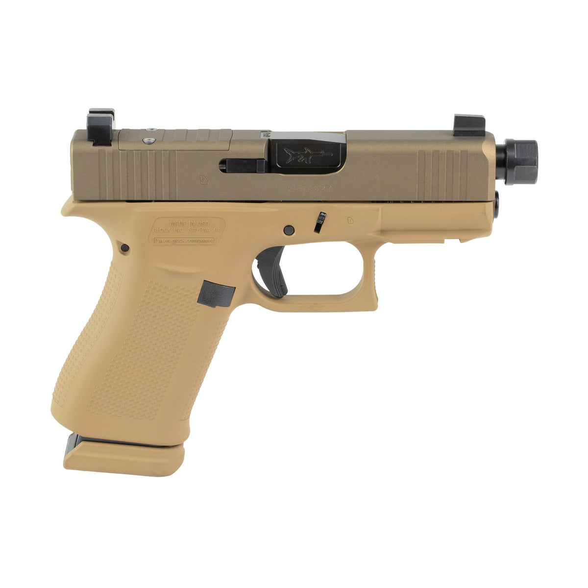 GLOCK 43X - 15rd (Flat Dark Earth Cerakote by Shark Coast Tactical)