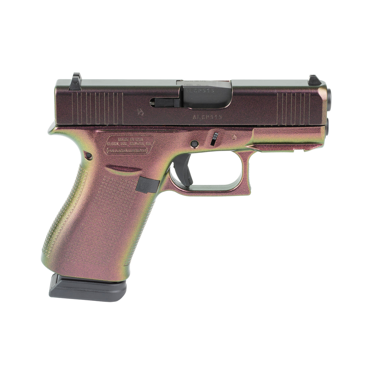 GLOCK 43X - 9MM 3.41" 15rd (Custom Gun Candy Razorback Cerakote Finish by Shark Coast Tactical)