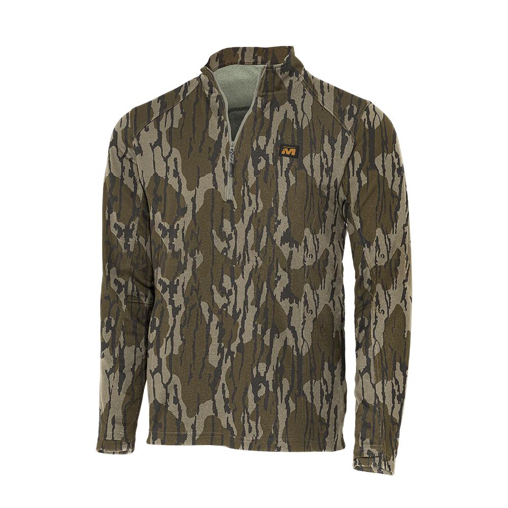 DV8 QUEST MIDWEIGHT QUARTER ZIP MOSSY OAK BOTTOMLAND SMALL