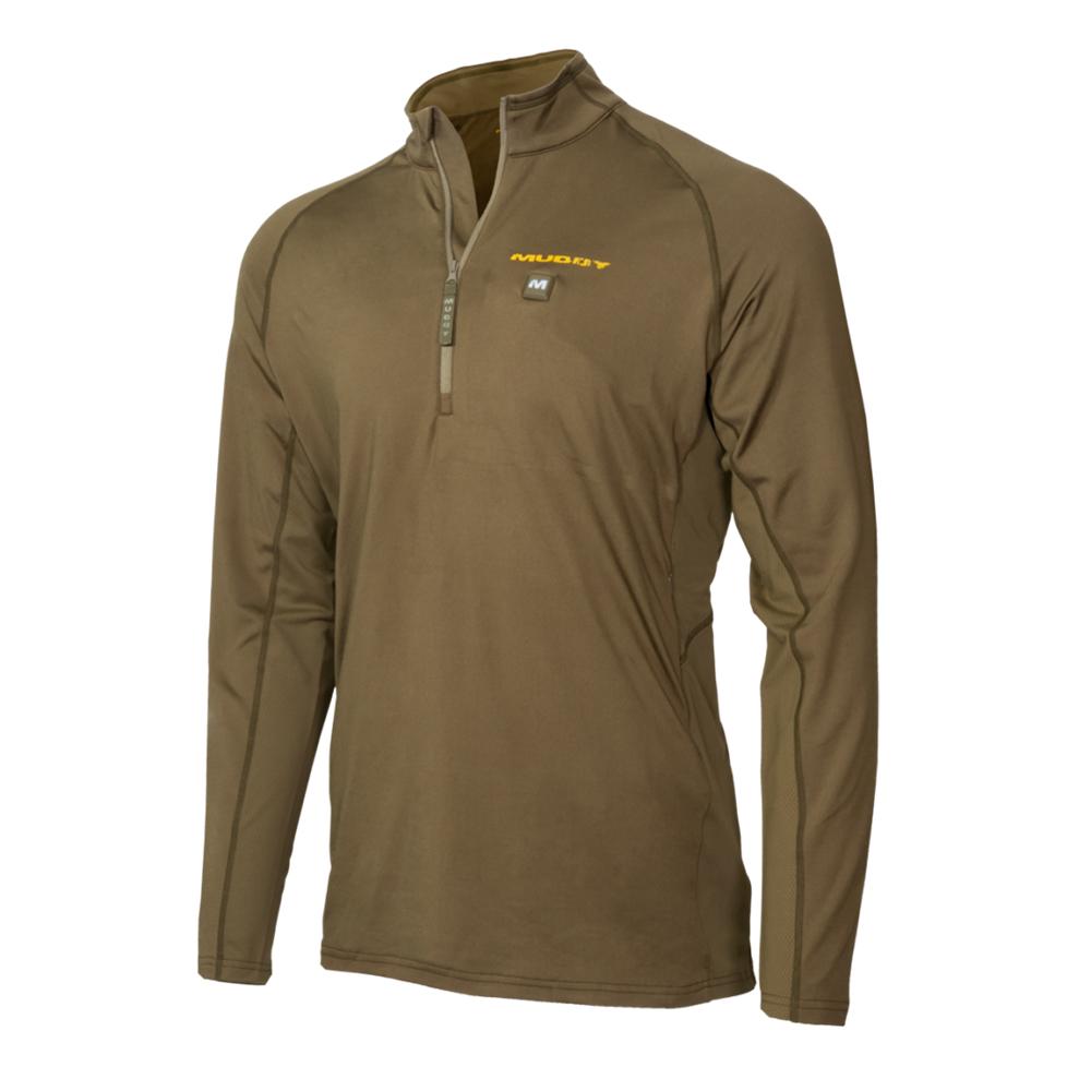 NUCLEUS HEATED QUARTER ZIP BROWN CLAY MEDIUM