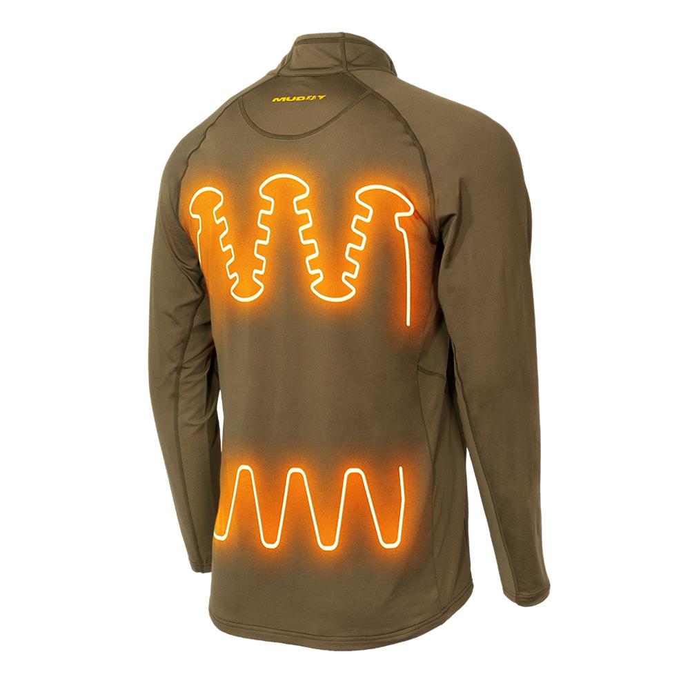 NUCLEUS HEATED QUARTER ZIP BROWN CLAY XL