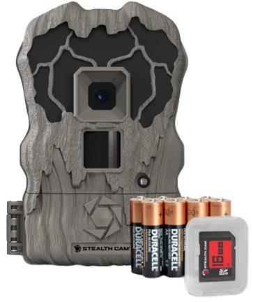 STEALTH CAM QV18K 18MP 18 IR W/DISTRESSED FINISH BATTERIES &16 GB SD