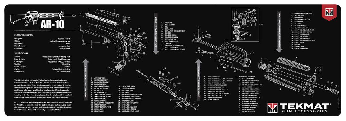 AR-10 TekMat Gun Cleaning Mat 12x36