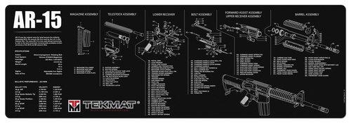 AR-15 Black TekMat Gun Cleaning Mat 12x36