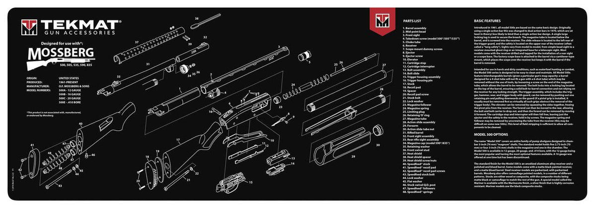 Mossberg Shotgun TekMat Gun Cleaning Mat 12x36