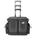GPS Tactical Rolling Range Bag, Black, Soft Case, Foam Cradle Holds 6 Pistols