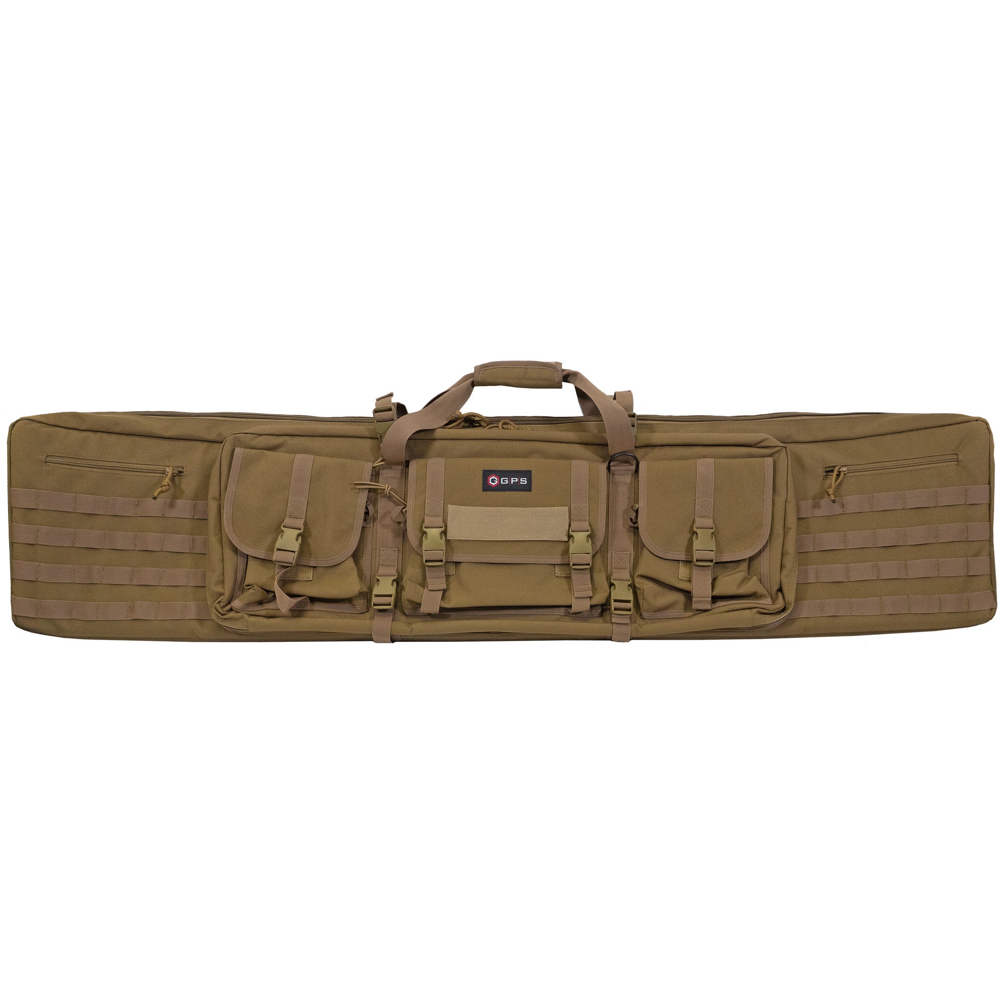 GPS Tactical Double Rifle Case, Flat Dark Earth, 55", 600 Denier Polyester