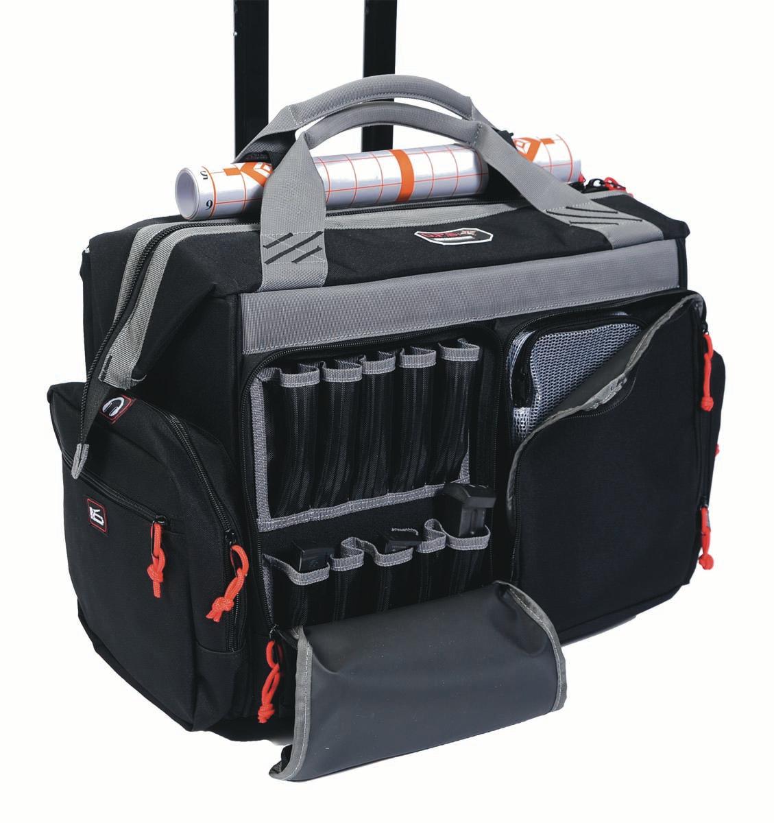 Rolling Range Bag- w/Telescoping Handle Black