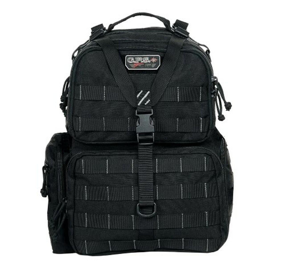 GPS Tactical Range Backpack Holds 3 Handguns Black