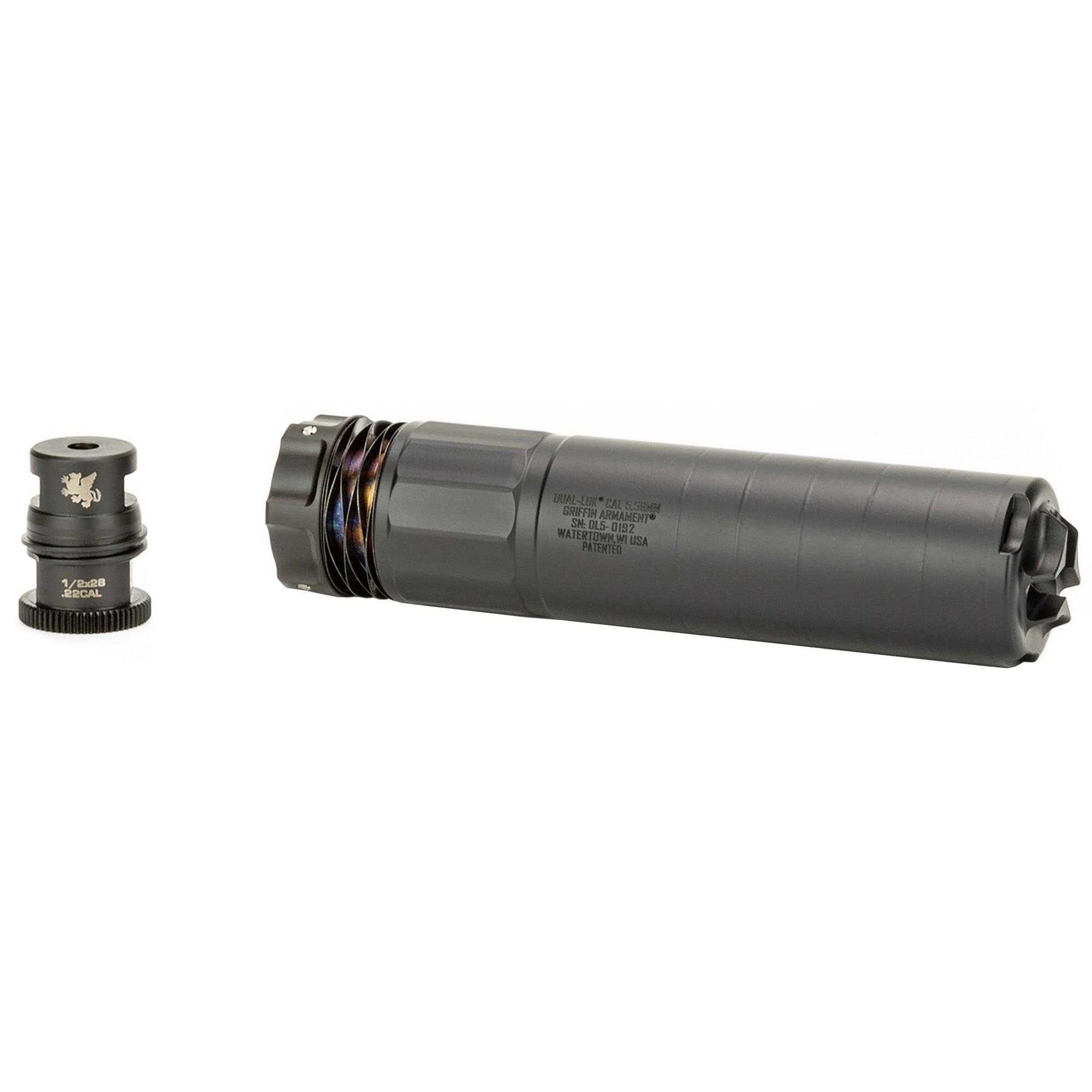 Griffin Armament DUAL-LOK 5, Suppressor, .223 Remington/5.56 NATO, 6.5" Length