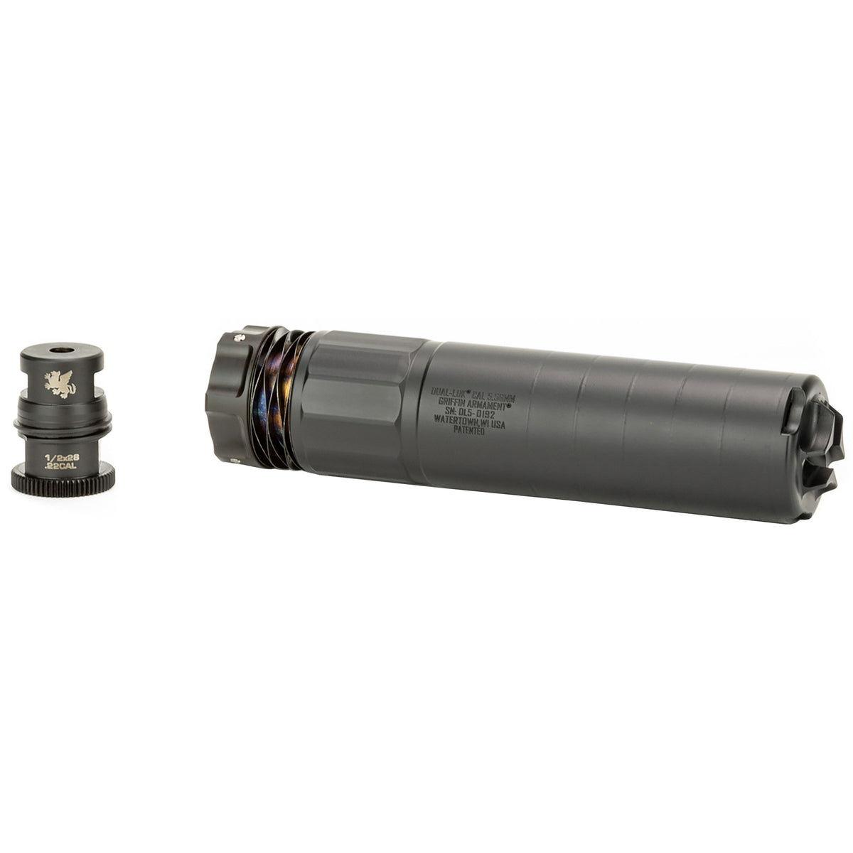 Griffin Armament DUAL-LOK PSR 5, Suppressor, .223 Remington/5.56 NATO, 8.4" Length