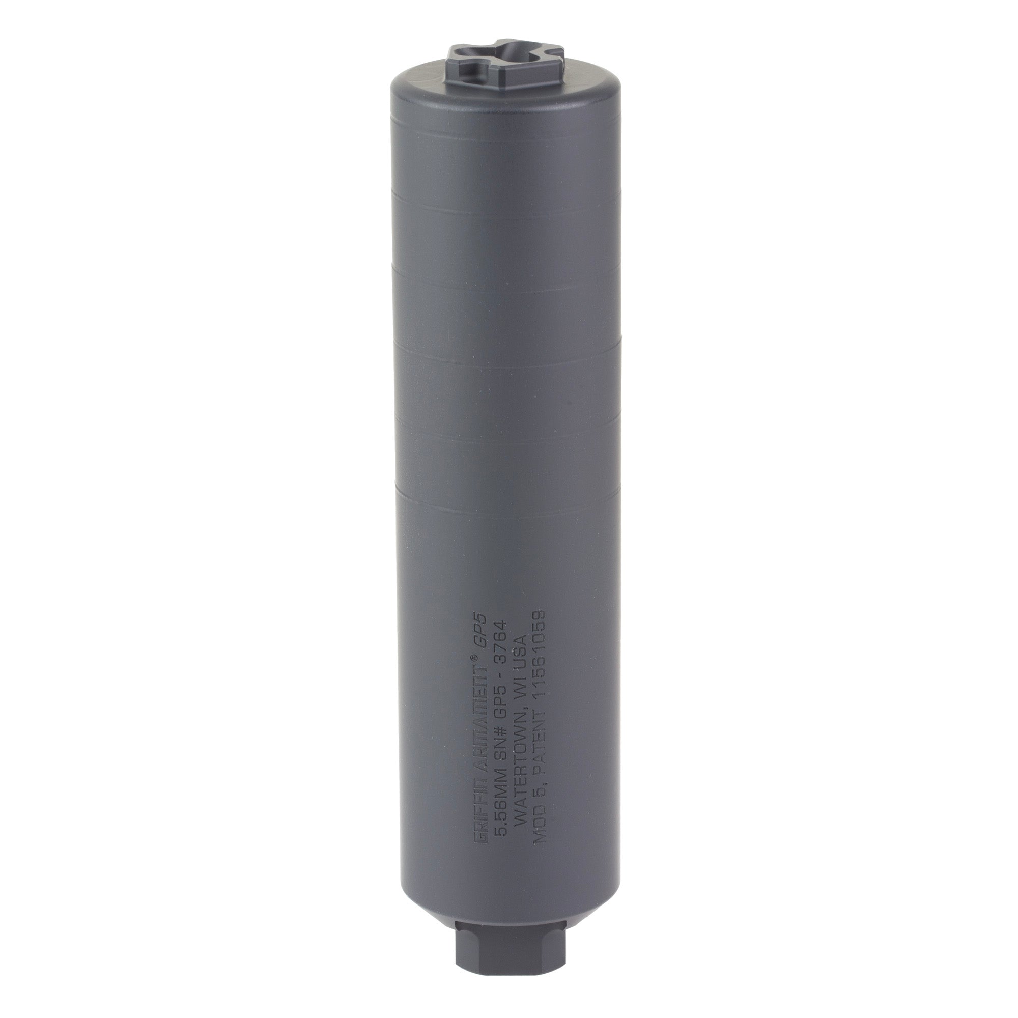 Griffin Armament GP5, Suppressor, 5.56MM, 6.25" Length, 1.5" Diameter