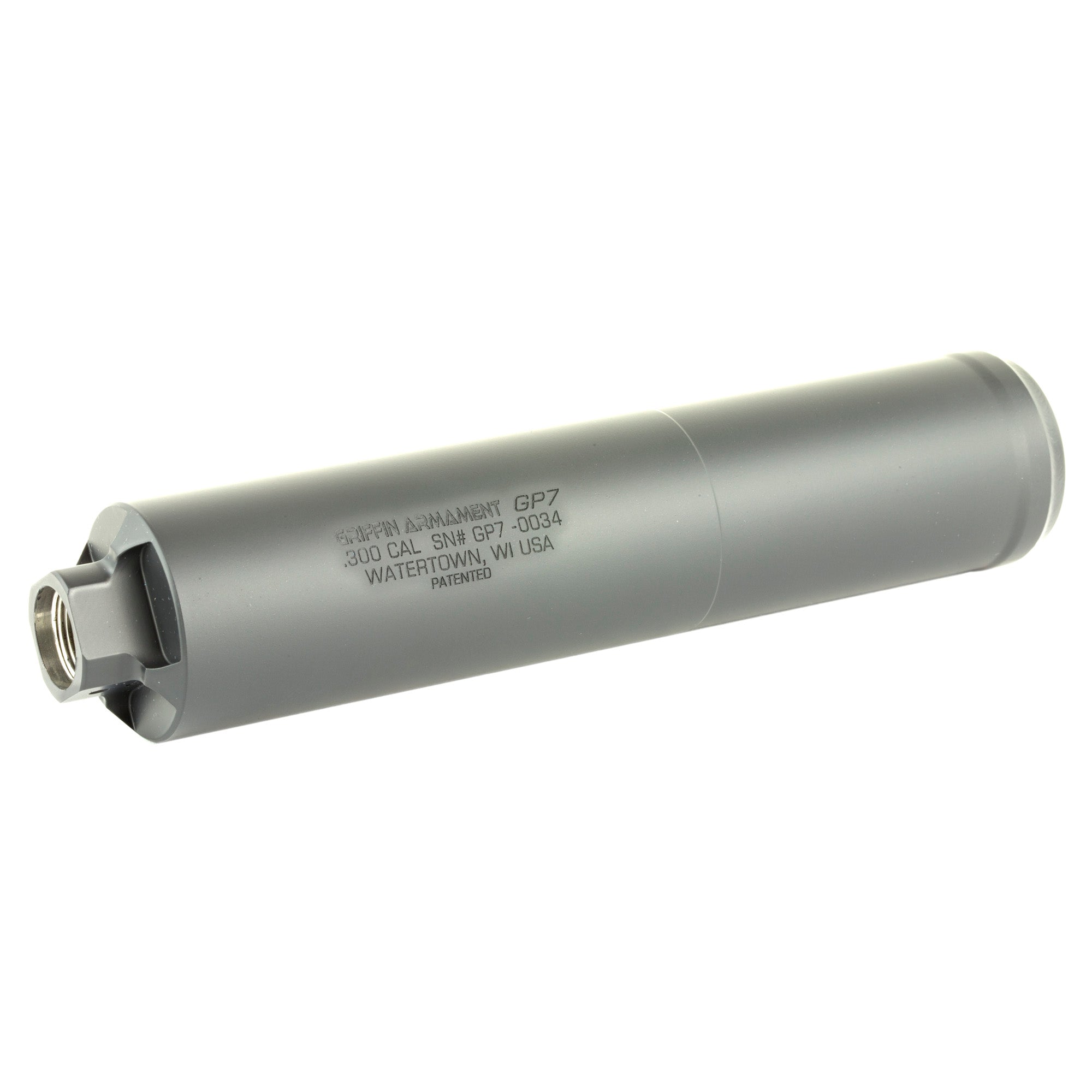 Griffin Armament GP7, Suppressor, .30 Cal, 7.23" Length, 1.5" Diameter
