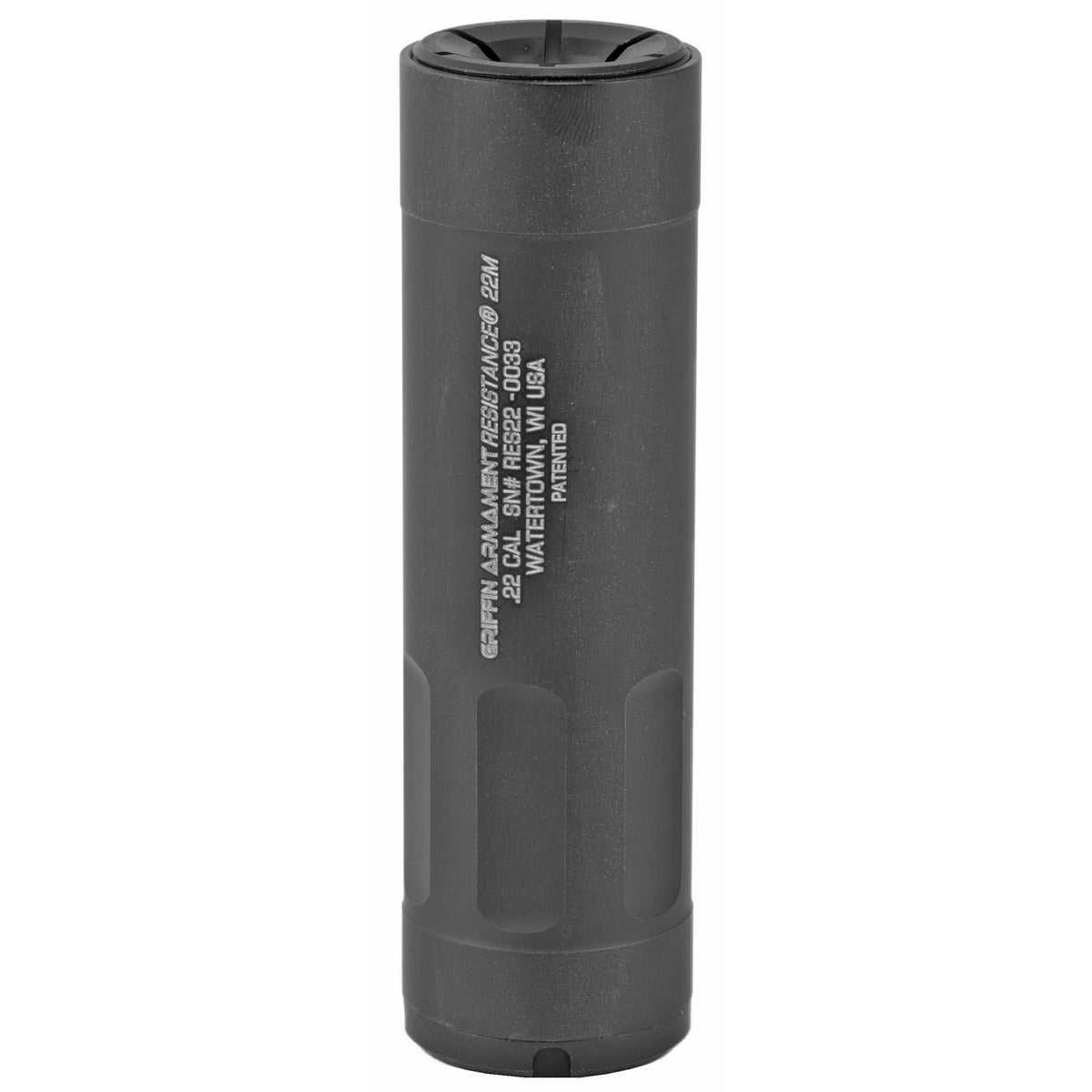 Griffin Armament Resistance 22M, Wipe Suppressor, .22 Cal, 4.75" Length, 1.375" Diameter