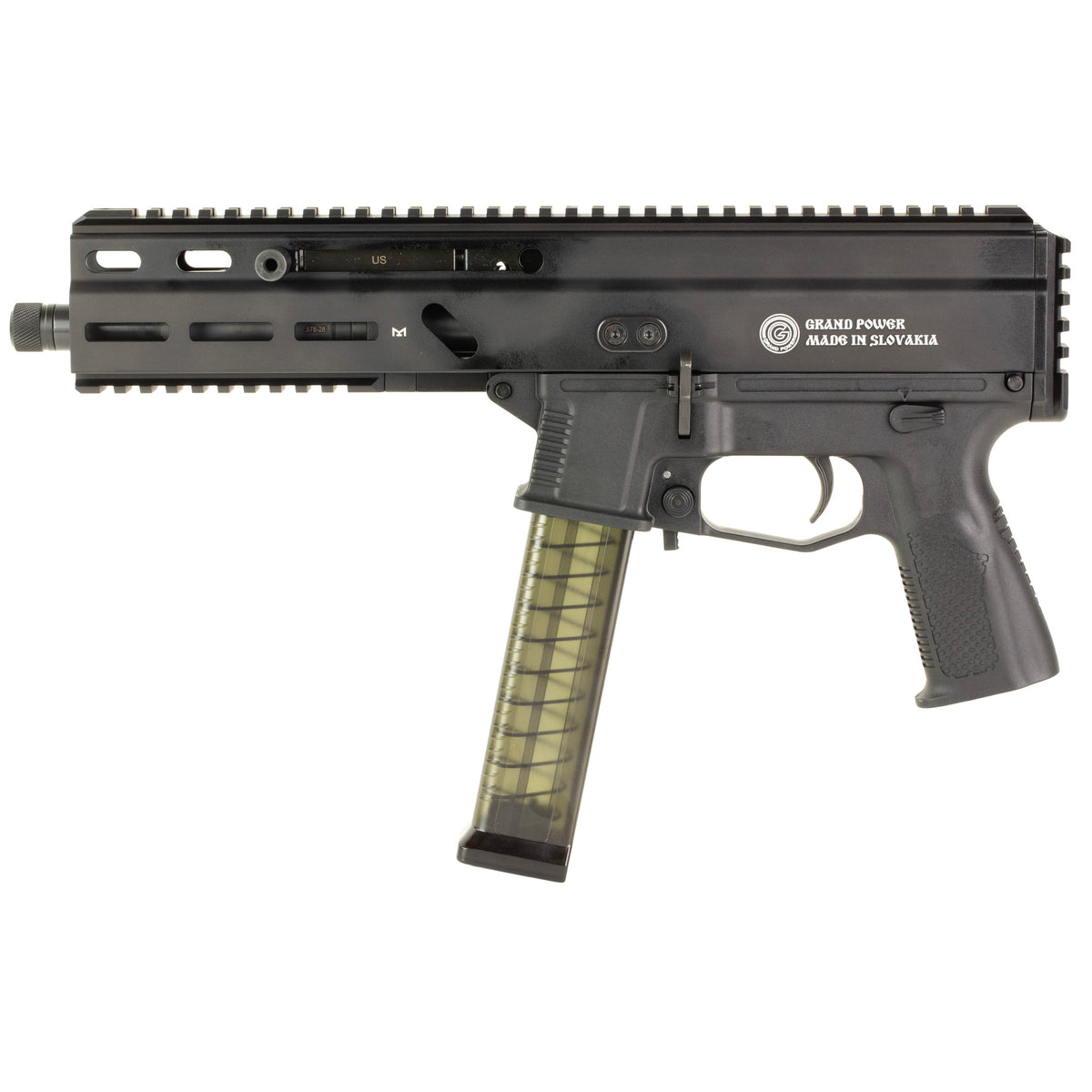 Grand Power Stribog SP45A3, Semi-automatic, Aluminum Frame Pistol, 45 ACP, 8" Barrel