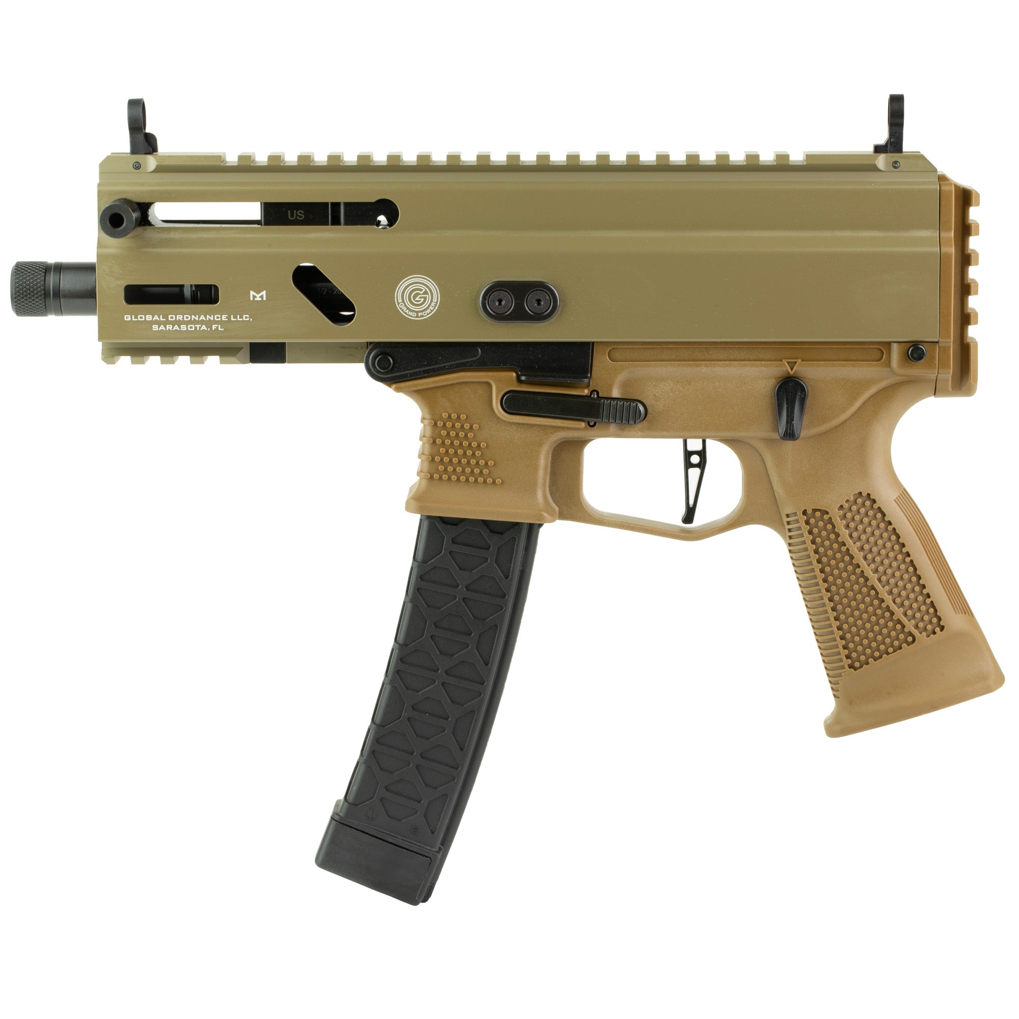 Grand Power Stribog SP9A3S, Semi-automatic, Aluminum Frame Pistol, 9MM, 5" Barrel