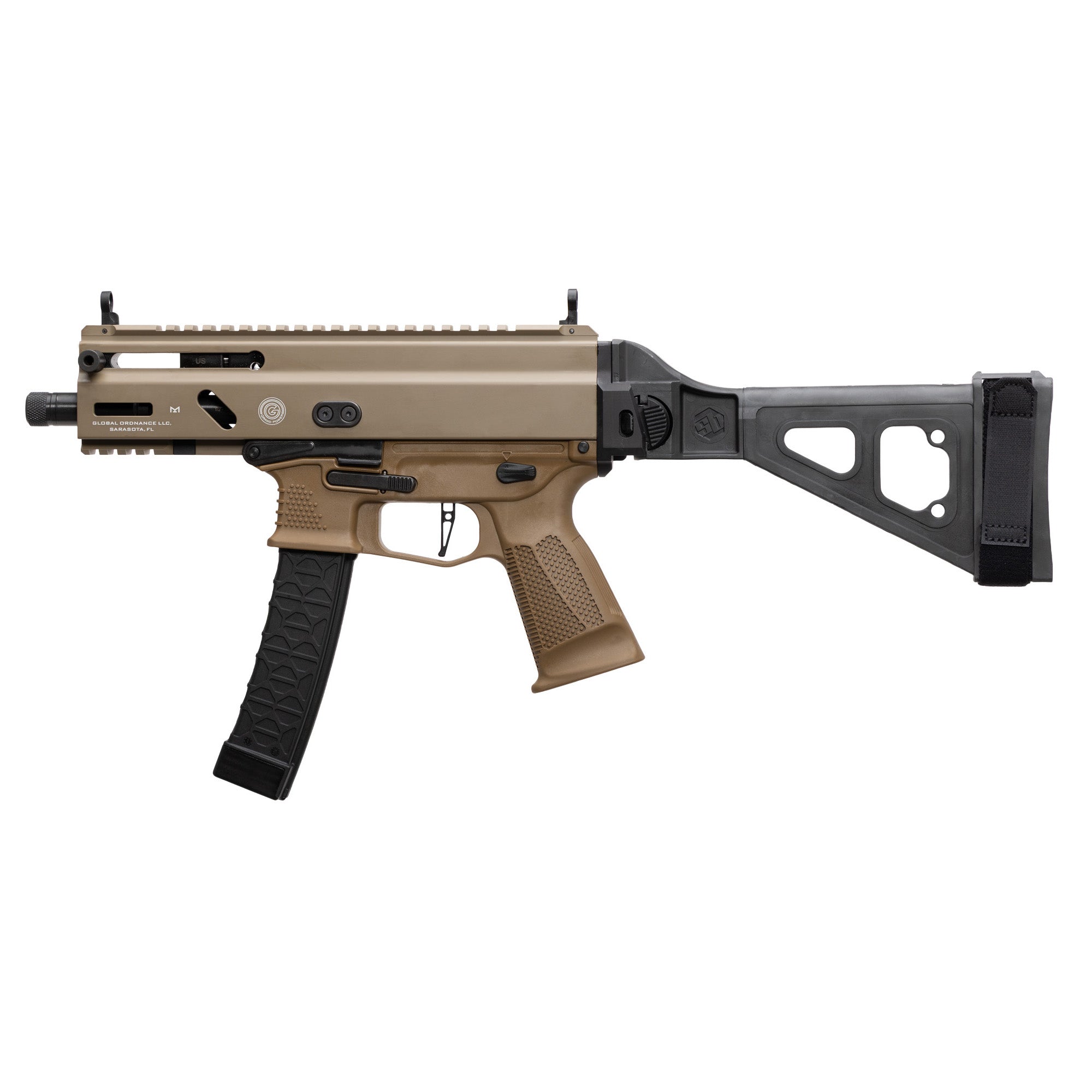 Grand Power Stribog SP9A3S, Semi-automatic, Striker Fired, Aluminum Frame Pistol, 9MM