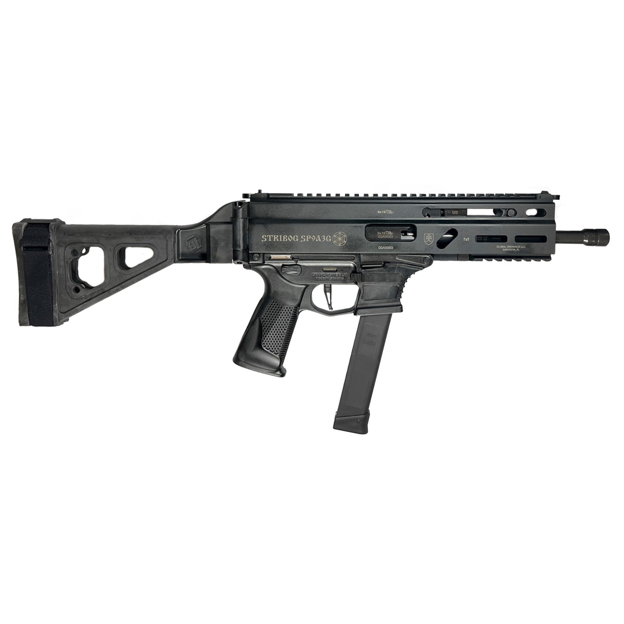 Grand Power Stribog SP9A3G, Semi-automatic, Striker Fired, Aluminum Frame Pistol, 9MM