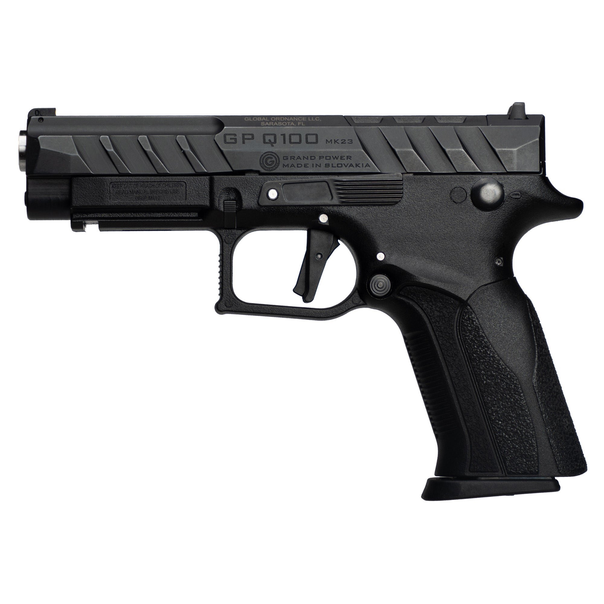 Grand Power Q100, Semi-automatic, Striker Fired, Full Size, Polymer Frame Pistol