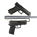 Gun Storage Solutions Over Under Handgun Hangers - 2 pack (4 gun storage)