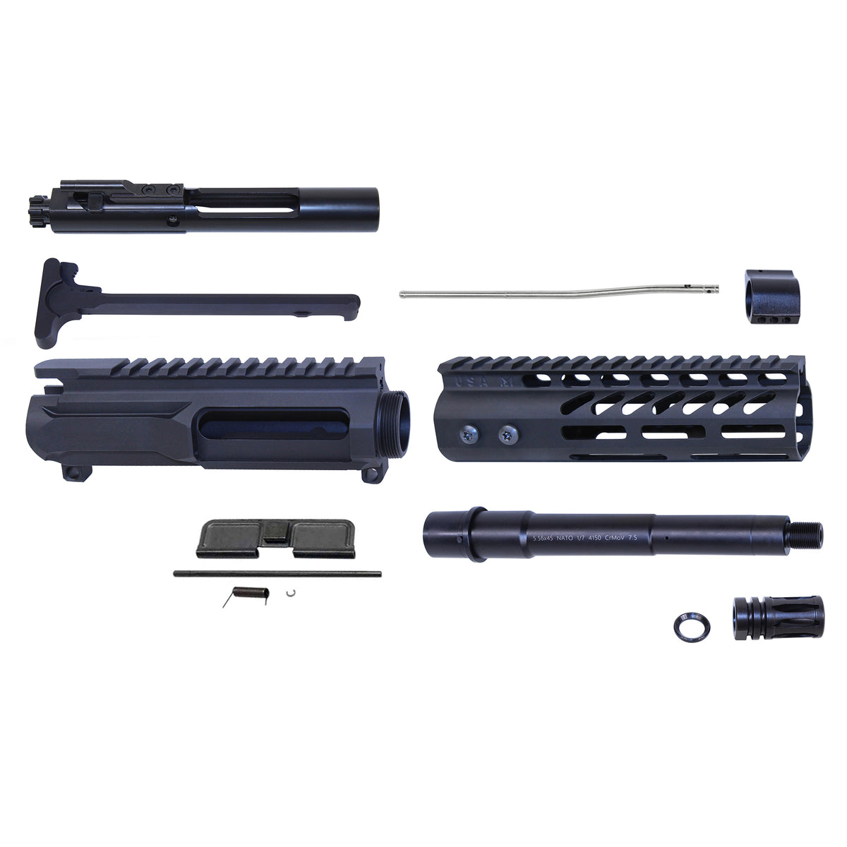 AR-15 5.56 Cal Complete Upper Kit (Pistol Length) (Ultra light M-LOK Hg)