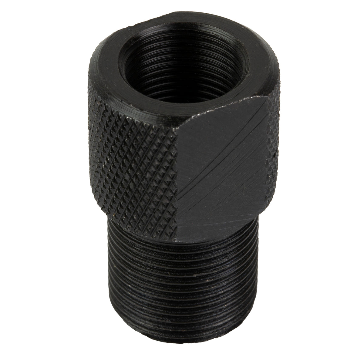 GrovTec Thread Adapter, 1/2X28 to 5/X24, Black Oxide Finish, Black