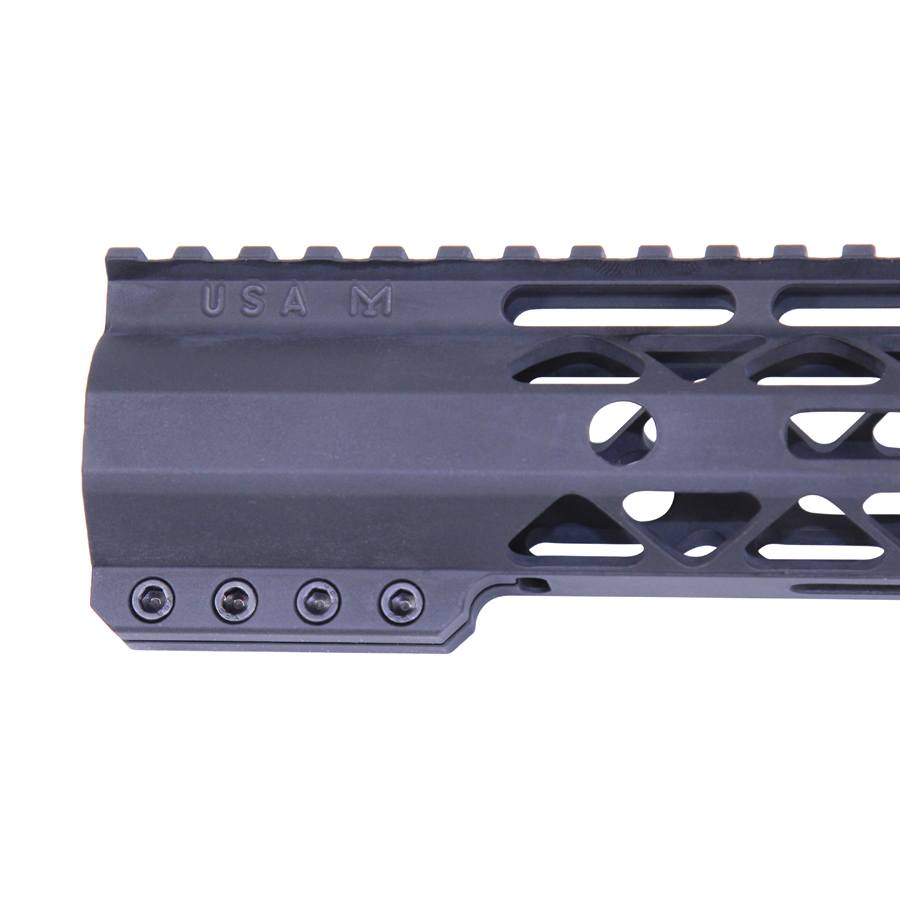 12″ AIR-LOK Series M-LOK Compression Free Floating Handguard With Monolithic Top Rail